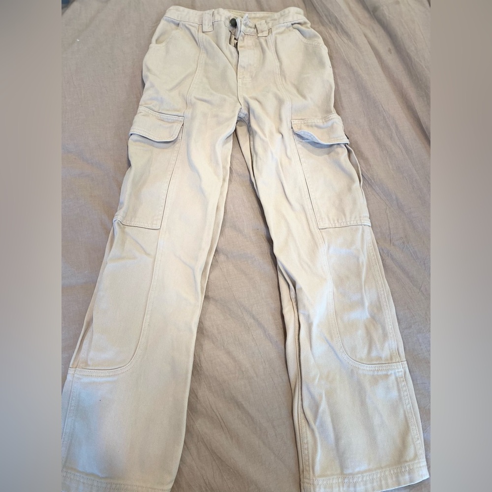 Billabong Women's White/Cream Trousers Cargo Pants size 24